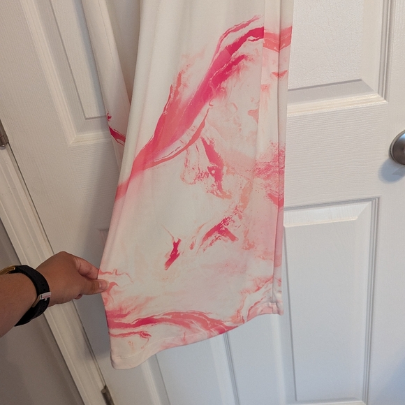 Cloth & Portrait Wide Leg Flowy Pants Galaxy White Pink Medium - Picture 5 of 8